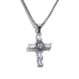 Halo Glow Cross Necklace - TM & CO. JEWELS 