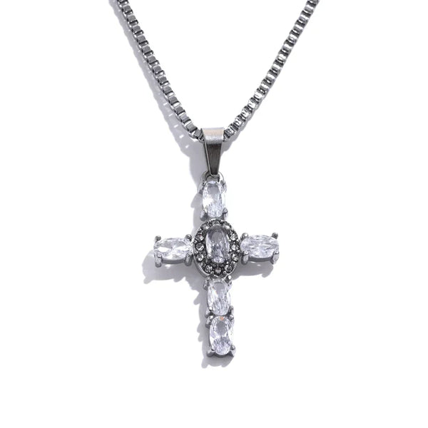 Halo Glow Cross Necklace - TM & CO. JEWELS 