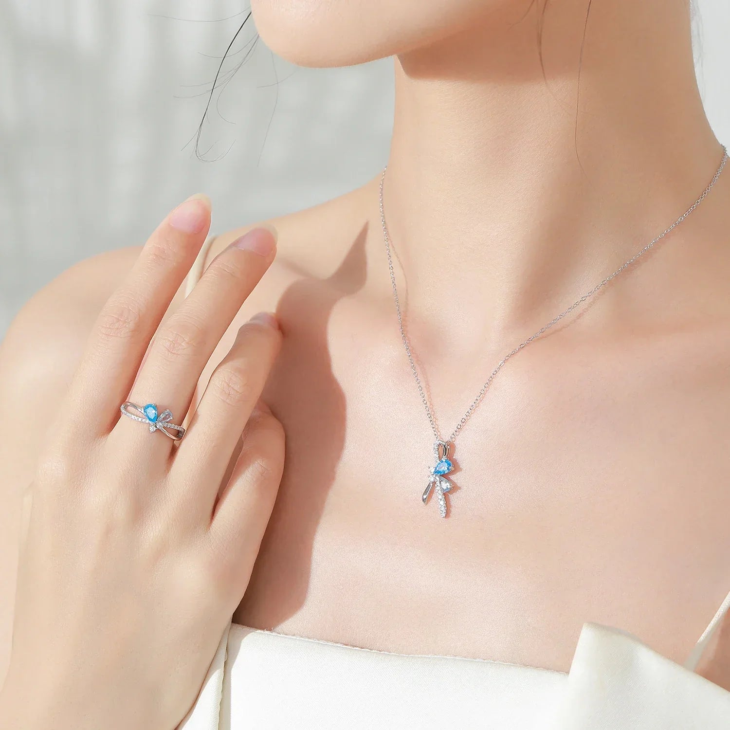 Luxe Ribbon Zircon Set - TM & Co. Jewels