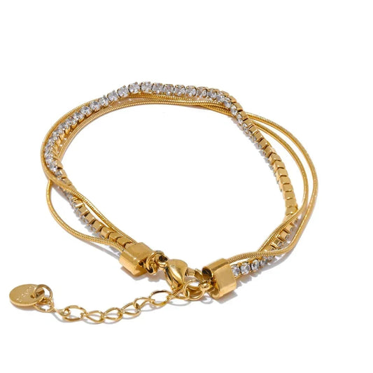 Gold Layered Zirconia Bracelet