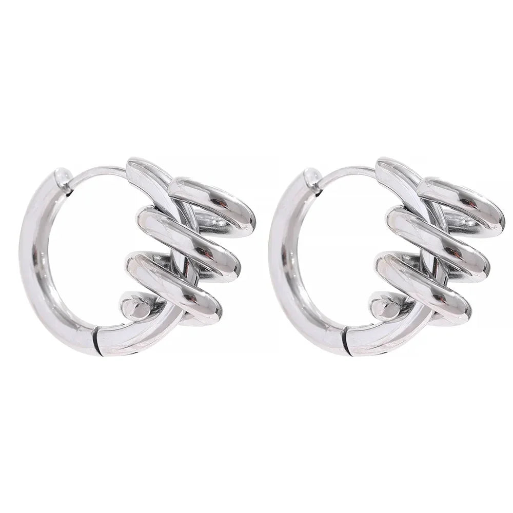 Twist Wave Gold Splash Earrings - TM & Co. Jewels