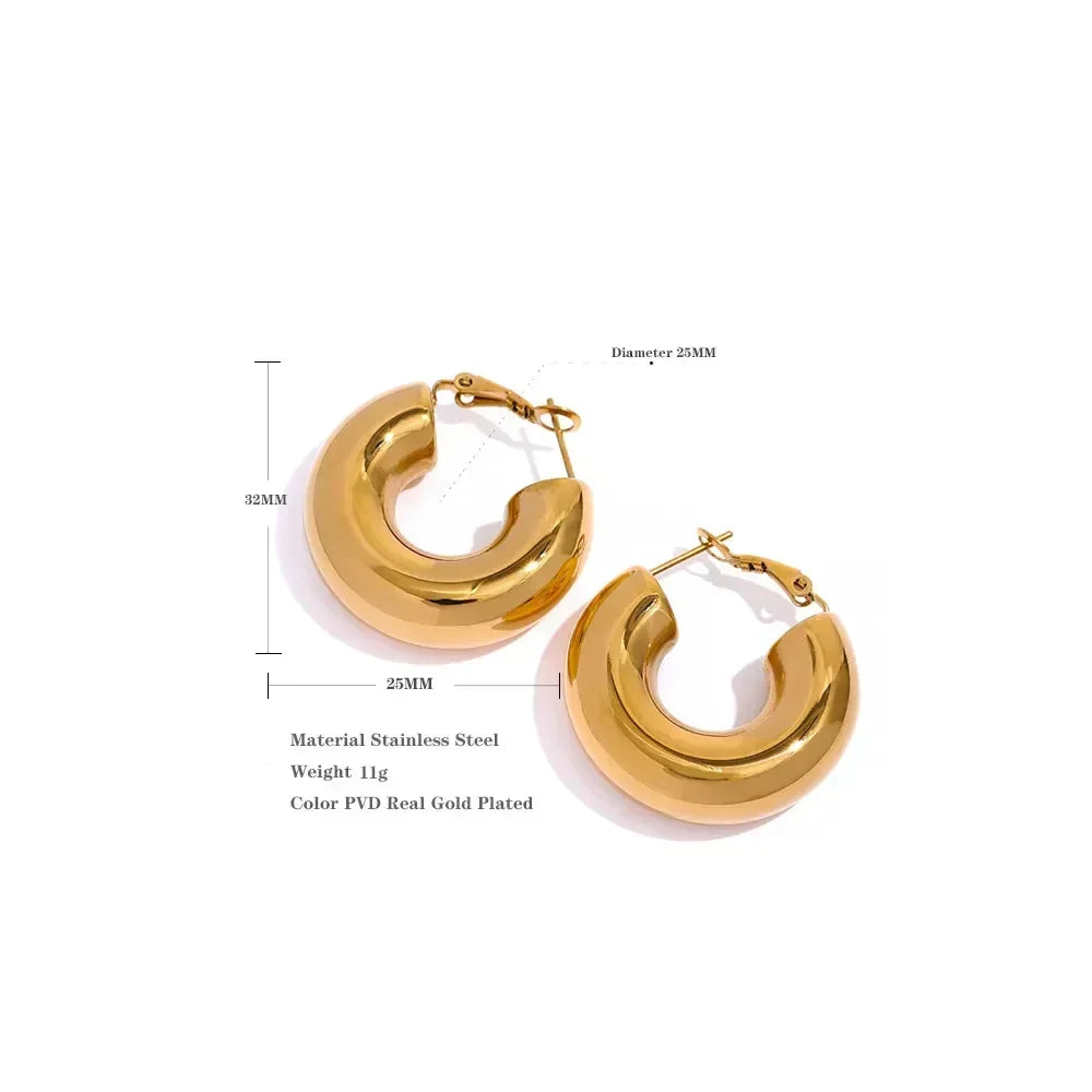 Chic Gold Hoop Earrings - TM & Co. Jewels