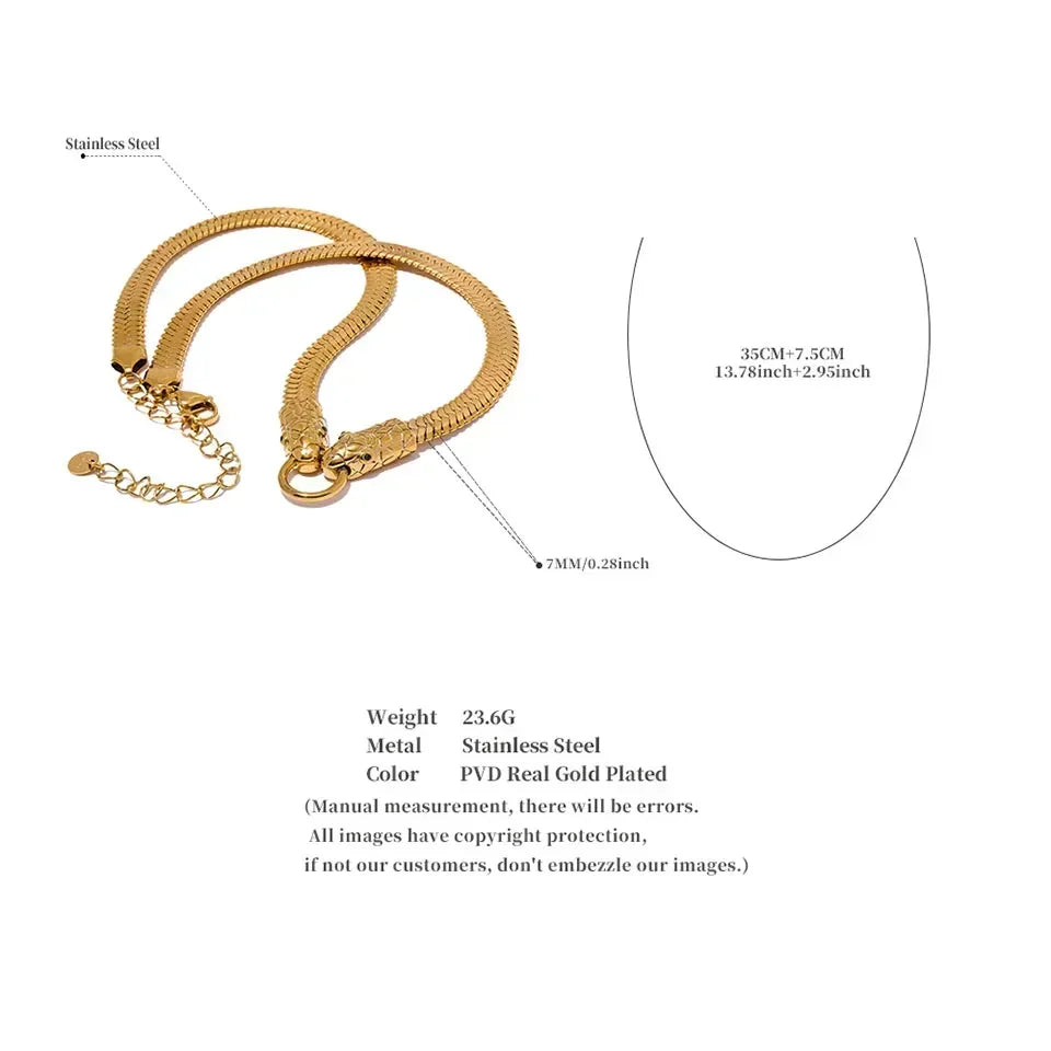 Serpent Luxe Charm Necklace - TM & Co. Jewels